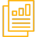 Orange icon of document with list — report, form, or information sheet